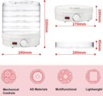 ⁦مجفف طعام من 5 طبقات وتحكم رقمي في درجة الحرارة من ميلند، مجفف طعام كهربائي لحفظ الطعام بقدرة تجفيف قوية للفواكه والخضروات واللحوم وحلويات⁩ - الصورة ⁦2⁩
