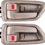 طقم مقابض ابواب داخلية وخارجية مكونة من قطعتين لمقعد السائق والراكب الامامي والخلفي بديل لسيارة 1997 1998 1999 2000 2001 تويوتا كامري